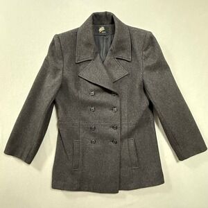 Vingtage Wool Blend Double Breasted Pea Coat Made in USA Coat Women Size Medium